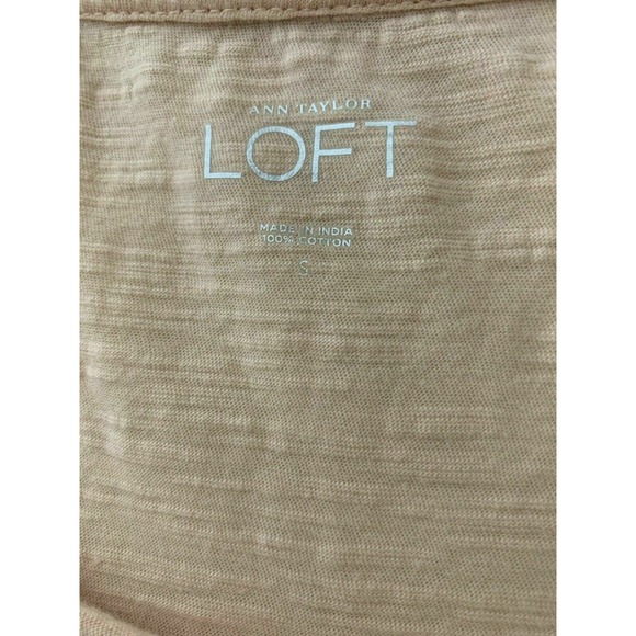 Ann Taylor Loft Peach Embellished Short Sleeved Top Size Small - Picture 3 of 6